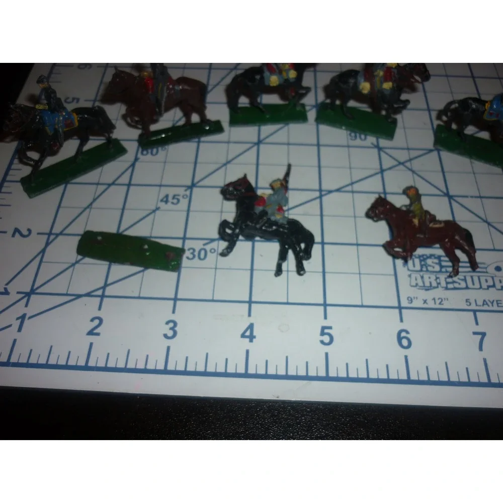 Vintage SAE Lead Cavalry Soldiers Lot 8pc Civil War Union Confederate Toy 2in